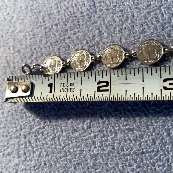 Silver Towne coin (nickel) bracelet. - Picture 5 of 9